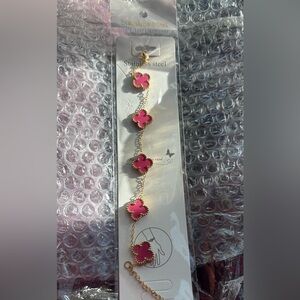 Pink and Gold Stainless Steel Bracelet